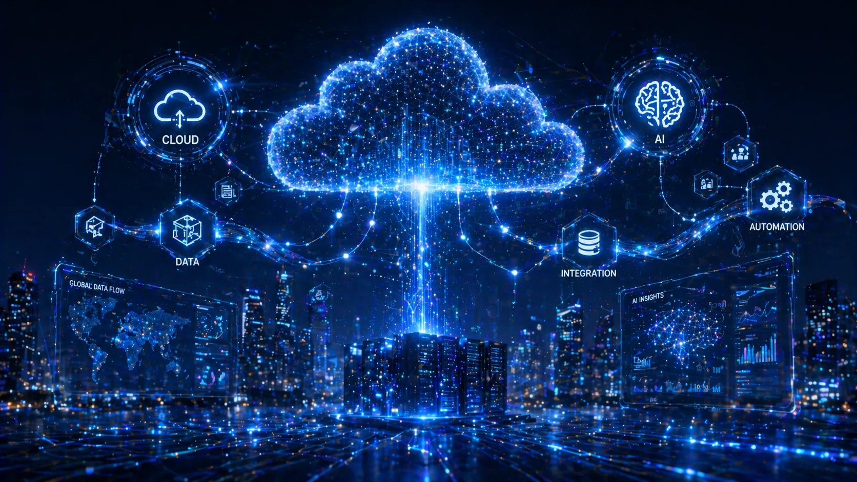 Engineers scaling enterprise systems with cloud, data, and AI integration